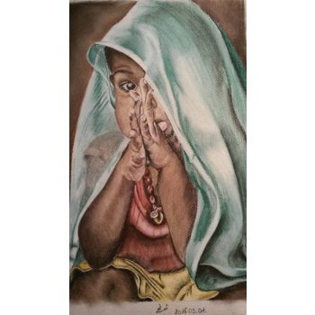 Indiai gyermek portré 5 éves