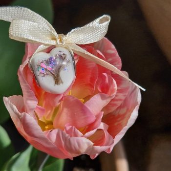   Életfa mintájú emlékőr szív alakú gyöngy (charm) megrendelésre