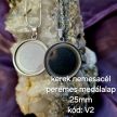 Dupla szív virággal emlékőr medál / egyedi megrendelésre